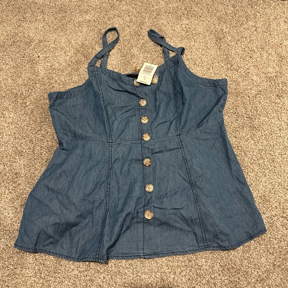 Torrid denim baby top tank with buttons size 00